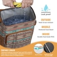 thumbnail image 2 of Travel Cooler Bag - Boho Bohemia Pioneer Flower Geometric Line Art Camping Beer Cooler Backpack with Bottle Opener- Waterproof Insulated Picnic Backpacks - Cooler Bag for Beach, 2 of 6