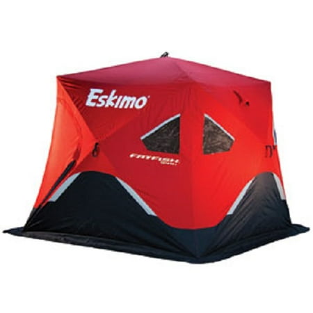 Eskimo Fatfish 949i Insulated 3-4 Person Portable Pop Up Ice Fishing (Best Flip Over Ice Shelter)