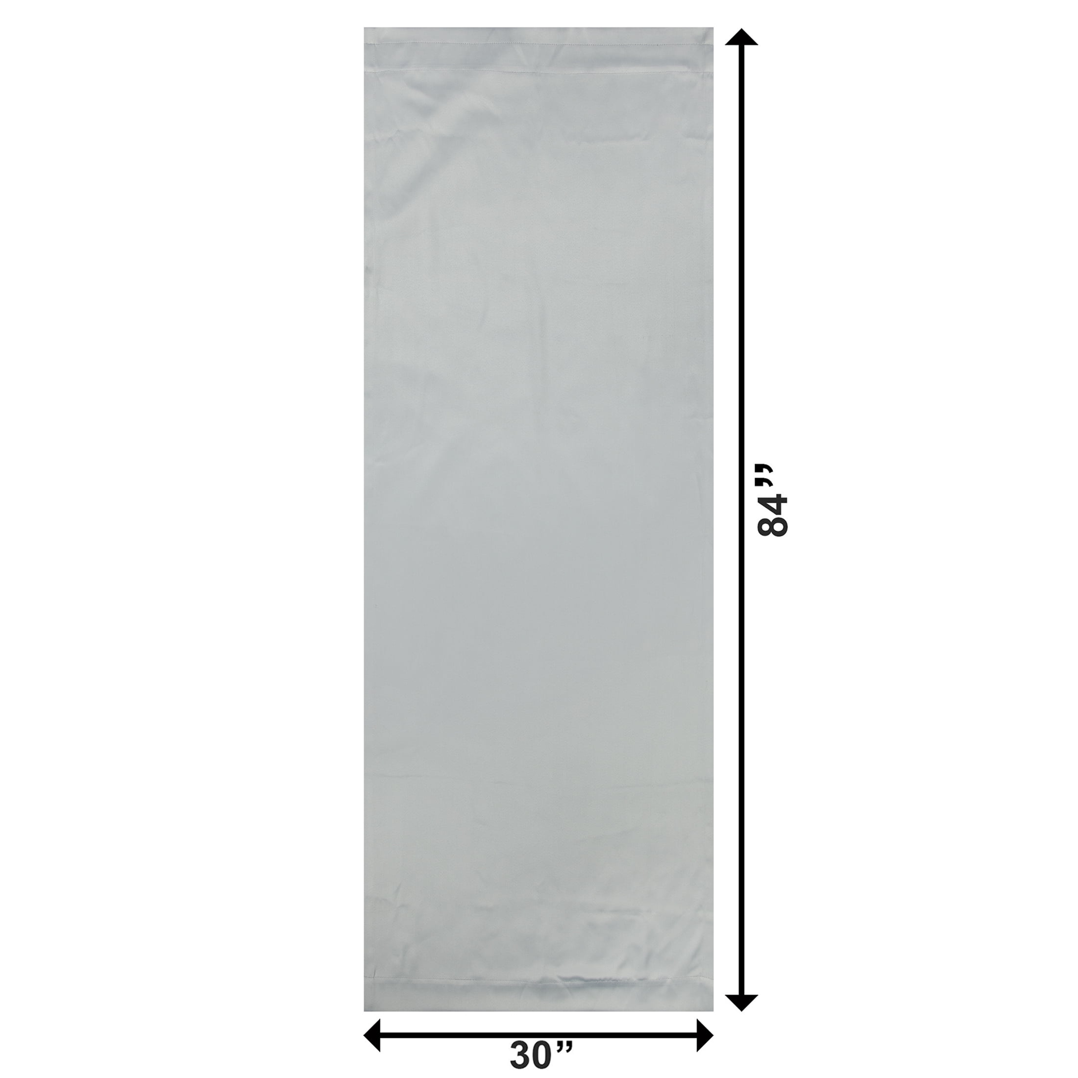 Your Zone Solid Blackout Curtain Panel Pair, Set of 2, Soft Silver, 30" W x 84" L