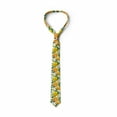 thumbnail image 4 of Necktie, Yellow Toned Rose Pattern, 3.7", Yellow Green Dark Peach, by Ambesonne, 4 of 4