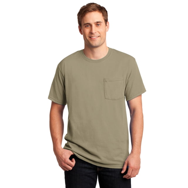 Jerzees T-Shirt à Manches Courtes pour Homme avec Poche. 29MP