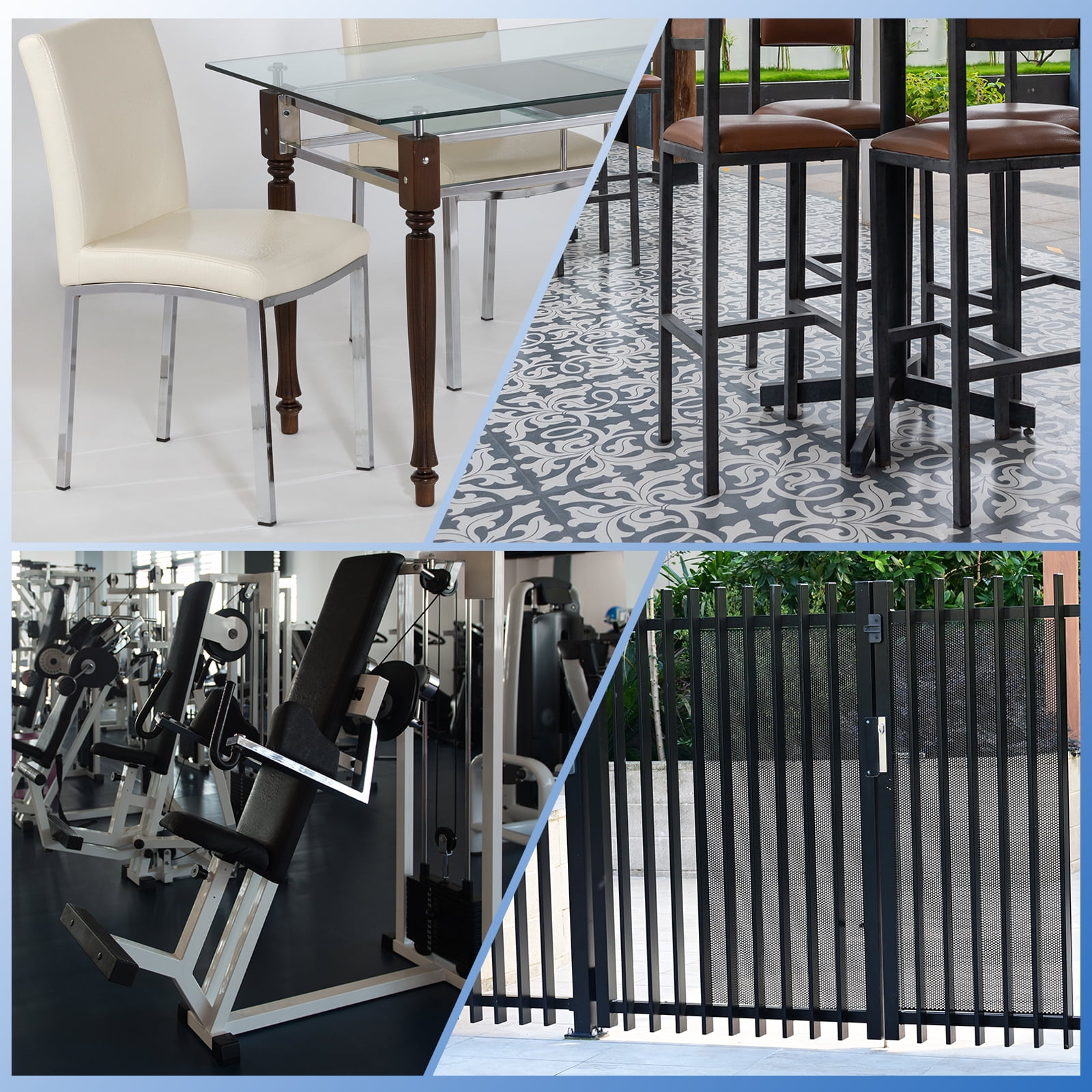 Unique Bargains Square Tubing End Caps Hole Plug Insert Tubing Chair Leg 1"