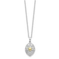 thumbnail image 2 of Auriga Fine Jewelry 925 Sterling Silver Rh-plated Gold-tone Heart in Egg Shaped Ash Holder Necklace 18" for Women, 2 of 5