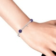 thumbnail image 4 of Galactic Round Amethyst .925 Silver Elastic Beads Bracelet, 4 of 4
