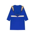 thumbnail image 4 of Raenseen Garçons Enfants Robe de Boxe à Manches Longues Uniforme Kick Boxe Art Martial Muay Thaï Entraînement à Capuche Bleu Royal 8, 4 of 5
