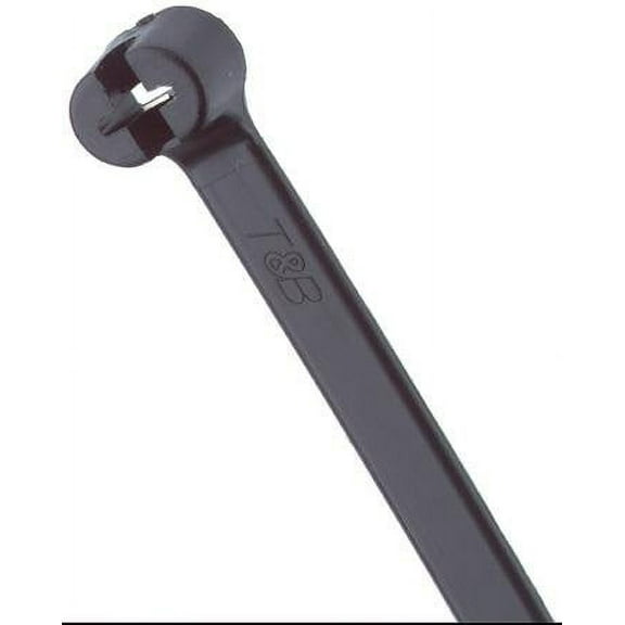 Thomas & Betts TY24MX Cable Tie 30lb 5.5" Ultraviolet Resistant Black Nylon with Stainless Steel Lock, 1000 Pack