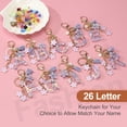 thumbnail image 4 of Uxcell Initial Letter Keychain, Cute Tassel Cherry Blossom Keychain Letter Keychain Charm with Flower Pendant Letter I Purple, 4 of 7