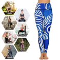 thumbnail image 5 of Women's High Waisted Yoga Leggings with Pockets，Marble Texture，Tummy Control Non See Through Workout Athletic Running Yoga Pants, 5 of 6