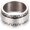 Silver, variant on Men's Stainless Steel Geometric Pattern Changing Ring,Single Piece for Daily Wear, Sizes 6-10