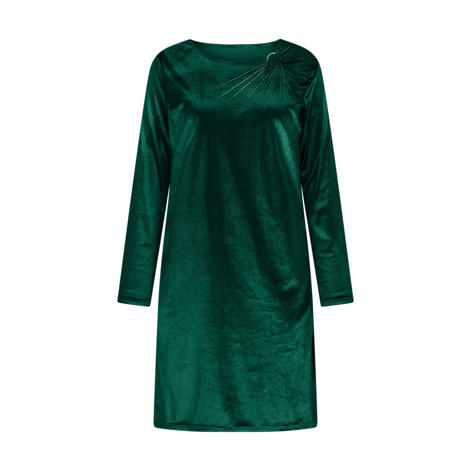 OSFVNOXV Retro Velvet Dress for Petite Women Long Sleeve Mini Length Wedding Guest Dress,Luxury Gifts for Girlfriend