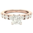 thumbnail image 5 of Diamond Engagement Rings For Women GIA Certified Princess Solitaire Diamond Ring 14K Rose Gold 1.00 Carat (K,I2), 5 of 7