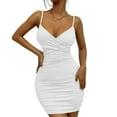thumbnail image 1 of Backless Ladies Mini Dress Sling Short Dress Sleeveless Slim Fit Vacation Outfit, 1 of 7