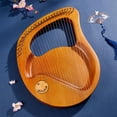 thumbnail image 4 of Arpa De Lira De Caoba, Arpa De Lira Antigua, Kit De Arpa De Lira Retro Para Piano Con Llave De Afinación, Juego De Arpa De Lira Elegante Para Aprendizaje De Música Yuarrent EL014273-02, 4 of 5