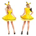 thumbnail image 1 of Womens Pokemon Pikachu Halloween Yellow Dress Fancy Cartoon Co, 1 of 2