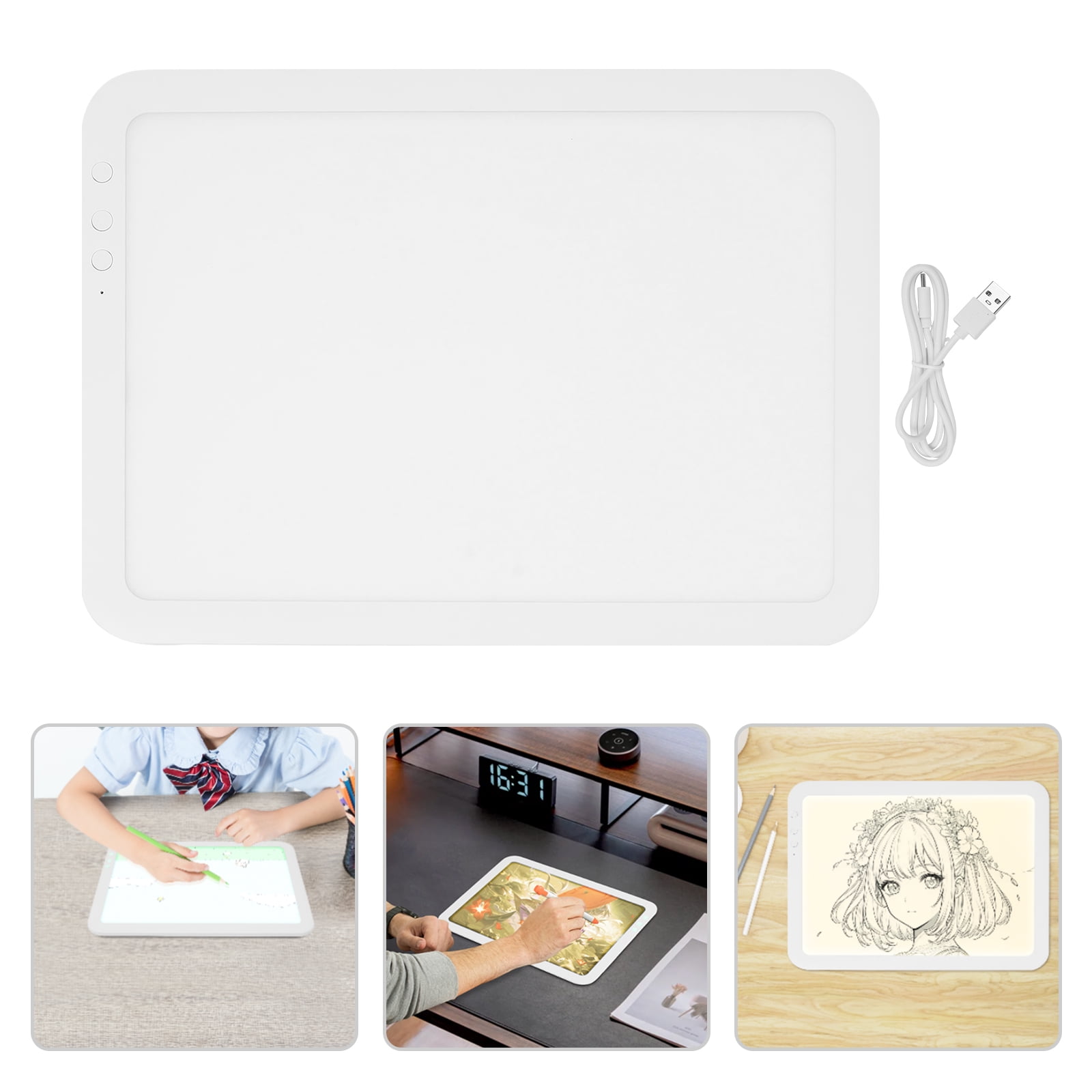 Portable A4 Artcraft LED Bright Light Pad, 3500mah Battery Powered Bright Copy Board Wireless Light Board, Light Pad for Tattoo Drawing, Streaming, Sketching, Animation, Stenciling