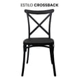 thumbnail image 5 of JAUZ IMPROVEMENT 2pz Silla Color Negro Minimalista Tipo Crossback Ideal Para Comedor (A2018), 5 of 5