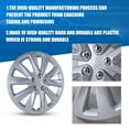 thumbnail image 2 of 16" Universal Wheel Rims Cover,Hubcaps Fits Toyota Chevrolet Honda Mazda Dodge Ford,Snap on Car Truck SUV,PP,Lacquer(Set of 4), 2 of 7