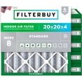 thumbnail image 1 of Filterbuy 20x20x4 MERV 8 (MPR 600) Dust Defense, Pleated HVAC AC Furnace Air Filters (6-Pack), 1 of 8