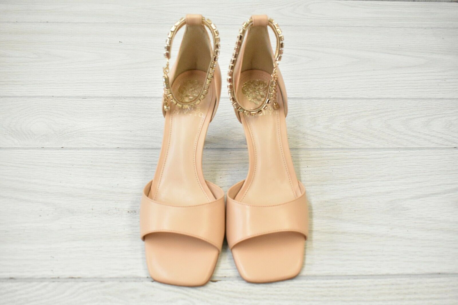 CLANE　OPEN TOE SQUARE MURES Vince Camuto Evensa Biscuit Nude Square Open Toe Chain