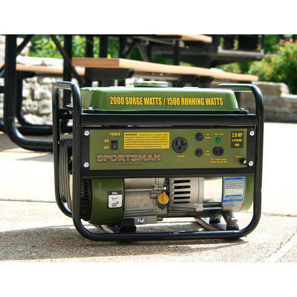 Generator, 1500 W, 2.8 HP, 4 Stroke OHV Engine, Recoil Start, 12V and 120V Outlet, 1.8 Gallon Tank - image 4 of 6