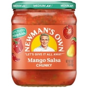 Newman's Own: Mango Salsa, Medium Chunky, 16 oz Glass Jar