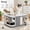 Grey, variant on Extra Wide Large Cat House Indoor Covered Cat Cave Bed with Scratch Pad and Fluffy Ball, Foldable Modern Cat Condo, 23x16x13 inches Khaki XL