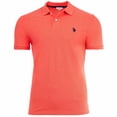 thumbnail image 1 of U.S. POLO ASSN. Men's POLO - Piqué Cardé, Logo Brodé, Coton Orange P (Petit), 1 of 3
