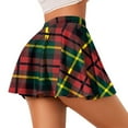 thumbnail image 4 of Nmnitkp Plaid Skirts for Women Unique Design Mini Skirt Fashion Women's Casual Stretchy Flared Pleated Mini Skater Skirt with Shorts, 4 of 4