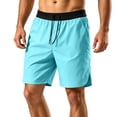 thumbnail image 2 of Aimik Men's Athletic Shorts Contrast Wide Waistband Drawstring Lightweight Summer Shorts for Jogging Training Daily Gym Sports, 2 of 6