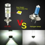 2X H1 LED Nebel Scheinwerfer Kit 100W DC 12V Fern-/Abblendlicht Birnen Halogen