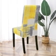 thumbnail image 3 of Dining Room Chair Covers Set of 6, Stretch Parsons Chair Slipcovers Universal Removable Washable Chair Seat Covers Protector for Dining Room, Kitchen, Hotel and Party, Yellow, 3 of 6
