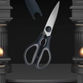thumbnail image 4 of Kitchen Scissor, Black Grey Shears, Heavy Duty Cooking Scissors, Stainless Steel Sharp Utility Shears for Chicken Meat Vegetable Fish, Multifunction Scissors 1Pcs, Protective Sheath, Dishwasher Safe, 4 of 8