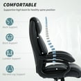 thumbnail image 4 of HOMCOM PU Leather Office Chair with Spring Padding, Desk Chair, Black, 4 of 10