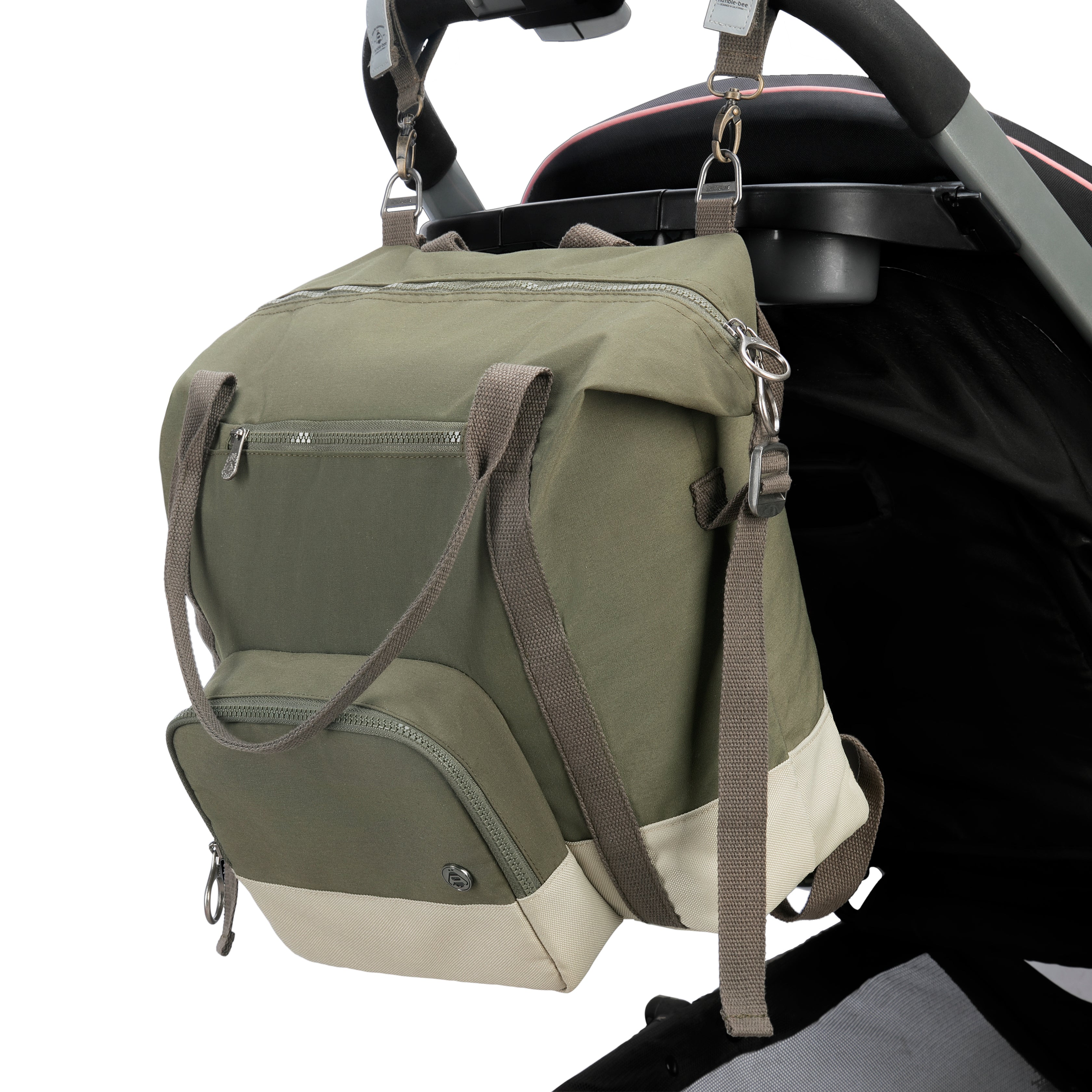 Humble-Bee All Heart Convertible Diaper Bag - Olive Dusk