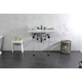 thumbnail image 2 of Kingston Brass LMS36MA5 Pemberton 36" Carrara Marble Console Sink with Acrylic Legs (8-Inch, 3-Hole), Carrara Marble White/Oil Rubbed Bronze, 2 of 8