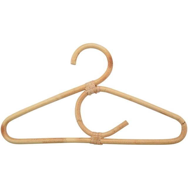 4Pcs Rattan Clothes Hanger Nordic Style Kids Garments Organizer Rack Children Hanger Kids Room Decor Hangers for Clothes,4*Rattan Hanger