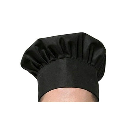 

Chef Hat Adult Adjustable Elastic Baker Kitchen Cooking Chef Cap Black