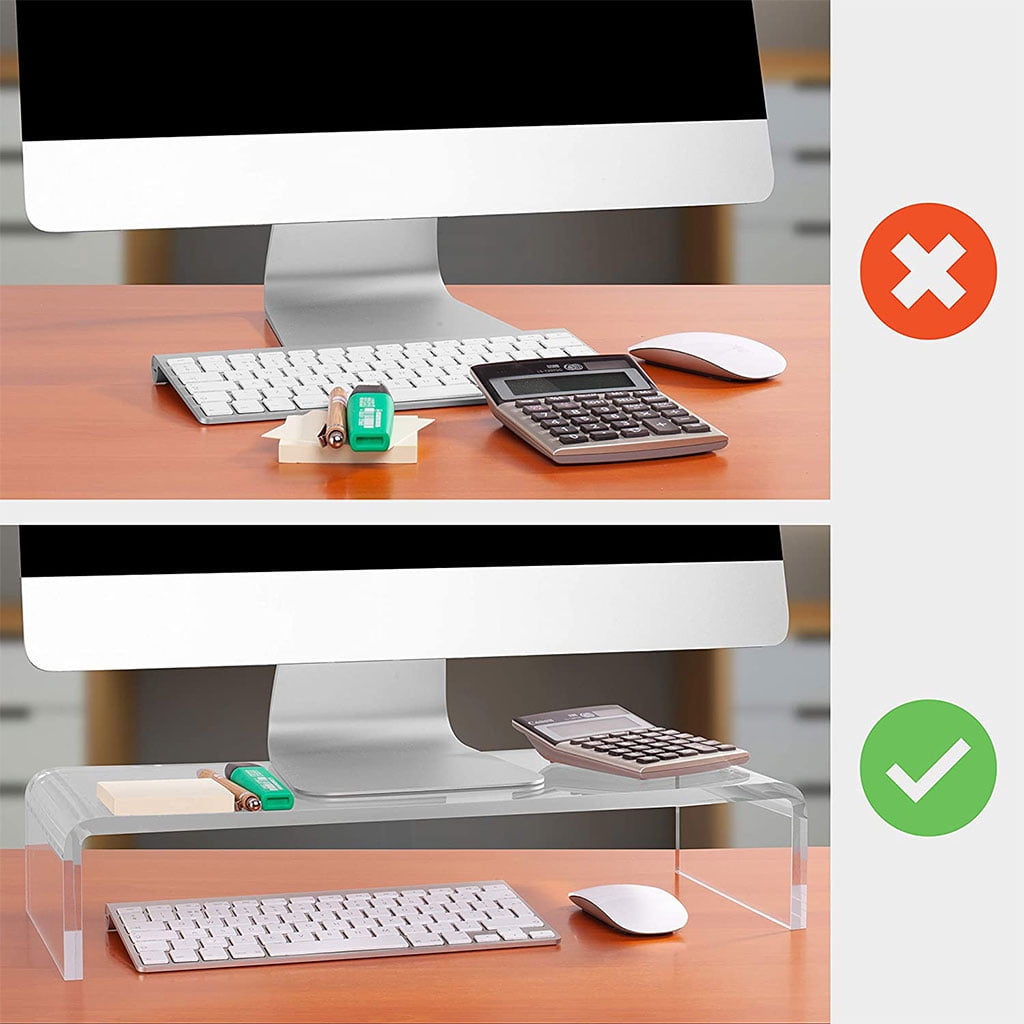Acrylic Computer Monitor Stand for Home Business Desk