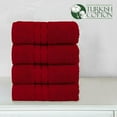 thumbnail image 4 of Elegant Comfort Turkish Cotton Hand Towel Set, 4-Pack, 16" x 28", Highly Absorbent - Soft Bathroom Towels, Burgundy, 4 of 6