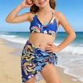 thumbnail image 2 of BOOMNY Baby Girls 2 Peice Swimsuits Sleeveless Bathing Suit for Kids Hawaii Floral Graphic Lightweight Cozy Summer Beach Vacation Swimwear, 2 of 8