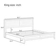 thumbnail image 3 of New Modern White Solid Wood King Platform Bed, 3 of 6