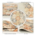 thumbnail image 3 of Alfa Rich 5x7 Area Rugs, Ultra-Thin Boho Orange Blue Beige Cream Rug, Non-Slip Machine Washable, Easy Clean, Pet Friendly Rugs, 3 of 6