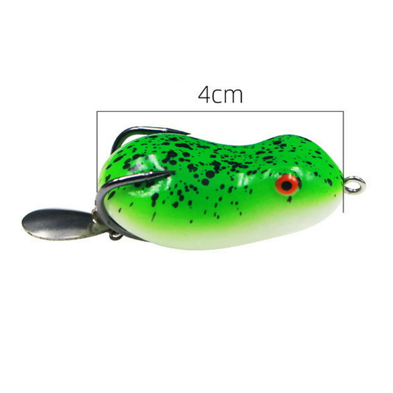 UDIYO 4cm 7.3g Frog Lure Streamline Surface Double Hook Colorful