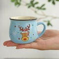 thumbnail image 4 of New Christmas Mugs Mug Set Christmas Coffee Mugs with Handle Christmas Ceramic Matching Mugs for Holiday Party Gift (150ml,blue), 4 of 7