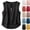 #02 Black, variant on Cotton Linen Tank Top for Women V Neck Sleeveless Eyelet Shoulder Button Front Tops Loose Fit Curved Hem Summer Casual Daily Wear Vest, #02 Red, XXL