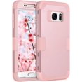 thumbnail image 1 of Case for Galaxy S7, Heavy Duty Rugged Slim Shockproof Drop Protection 3 in 1 Hybrid Hard PC Impact Resistant Soft Rubber Bumper Protective Phone Cover Case for Samsung Galaxy S7, Rose Gold, 1 of 8