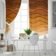 thumbnail image 5 of Fsddascl Orange Ombre Stripes Blackout Curtains for Bedroom/Living Room, Thermal Insulated Kitchen Curtains, Farmhouse Retro Abstract Waves Art Grommet Darkening Window Treatment Drapes 27.5"x39"x2, 5 of 8