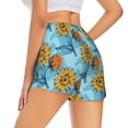 thumbnail image 3 of Goofa Sunflowers Printed Women 2 in 1 Running Shorts,Quick Dry Athletic Workout Shorts,High Waisted Athletic Shorts with Liner Pockets-XX-Large, 3 of 9