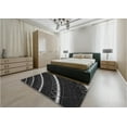 thumbnail image 5 of Ahgly Company Machine Washable Indoor Square Transitional Night Black Area Rugs, 3' Square, 5 of 7
