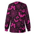 thumbnail image 6 of Binienty Halloween Bat Women's Stretch Fabric Scrub Jackets Pink Breathable Lightweight Snap Front Medical Scrubs for Women Soft for Hospital Medical Assistant Nurse Student Accessories, 6 of 7